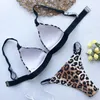 AIUJXK Summer Flare Sexy Leopardo Biquini Reggiseno push up e slip Set Lingerie da donna 2 pezzi Costume da bagno femminile 2021 Biancheria intima da spiaggia X0526