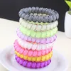 26 colors 65cm High Quality Telephone Wire Cord Gum Hair Tie Girls Elastic Band Ring Rope Candy Color Bracelet Stretchy Scrunchy9594434