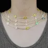 Blå emalj turkiska onda ögat 32 + 8cm choker runda hängande halsband för kvinnor smycken lucky amulet tillbehör gåva