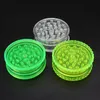 Cor aleatória Home Plastic Plastic Herb Moedor de 60mm Fumar Detectores De Fumo Tubulação De Moedores Acrílicos Para Twisty Vidro Acessórios Blunt