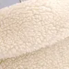 Moda Solid Teddy Coat Kobiety Kieszenie Zimowe Kieszenie Polar Casual Mid Długość Kurtki Z Długim Rękawem Lamb Fur Kurtka Manteau Femme 210515