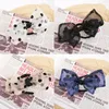 Bowknot Chiffon Hair Stick Tornante Organza Polka Dot Bow Hair Scrunchy intrecciato Donut Maker Bun Hairstyle Tools Accessori per capelli