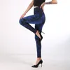 Pants Women Imitation Denim Leggings Multi-color Elastic High Waist Plus Size 3XL Casual Slim Streetwear Skinny Pencil Pants 210422
