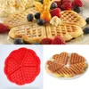 Wholesale forma de coração waffle moldes 5-cavidade silicone forno panela assando biscoito molde bolo muffin ferramentas de cozinha acessórios de cozinha suprimentos