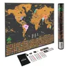 Deluxe cancella la mappa del mondo di viaggio del mondo Scratch Off per camera Home Decoration Decoration Adesivi murali 211025