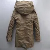 Сплошные зимние Parkas мужская ветровка толщиной теплый с капюшоном Parka мужская повседневная регулируемая талия мужские толстовки негабаритные пальто вовремя 210524