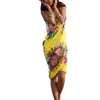 2021 Bohemian Mesh Cover-Ups Frauen Badeanzug Floral Strap Bademode Damen Strand Kleid Sarong Wrap Sexy Sommer Cover Up 634 Z2