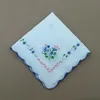 Pamuk mendil çiçek işlemeli moda kadın mendil çiçek lady hankies mini squarescarf butik cep havlu rh1553