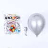 103 pcs branco cinza macaron balões arco conjunto de prata 4d bola de bebê bebê decoração de casamento fundo festa de parede suprimentos 210719