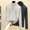 Wwenn Casual Mulheres T-shirt Manga Longa Algodão Coreano Tshirt Top Womens Roupas Outono Turtleneck T Camiseta Femme 210507