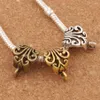 Alloy Hollow Buttterfly Flower Connectors Loose Beads Bails Antique Silver/Gold/Bronze Fit Charm European Bracelet L683 210pcs/lot