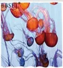 Ocean Life Shower Curtain Färgglada maneter i havet Mönster Vattentät douchegordijn badrumsdekor gardiner255D