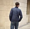 Ftlzz Winter Jacket 90% White Duck Down Men Ultra Light Cienkie Kurtki Slim Ciepły Płaszcz Podstawowy Znosić Wiatroszczelne Parkas Płaszcz 210819