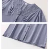Summer Lace Top Chiffon Blouse V-neck Women Cardigan with Button Fashion Solid Short Sleeve Woman's Shirts 10022 210508