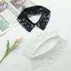 Pajaritas coreanas bordadas de encaje cuentas hechas a mano collares falsos para mujeres media camisa blusa Tops cuello desmontable Nep Kraagie Miri22