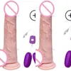 NXY vibratore per masturbazione femminile reale con vibratore, giocattolo vibrante telescopico, telecomando, riscaldamento, bastone per pene grande per adulti1208