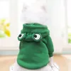 Legendog Cute Pet Dog Apparel Hoodie Frog Clothes Solid Color Jacket Coat Bowtie Hooded Puppy Sweatshirt For Cat Teddy Corgi Chihu2480015