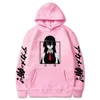 Cool Anime Akame Ga Kill Bluzy Mężczyźni Harajuku Cartoon Smutny Akame Jesień Zima Casual Streetwear Moda Długie Rękaw Bluzy G1019