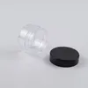 2g 3g 5g Lip Balm Containers 2ml/3ml/5ml Clear Round Cosmetic Pot Jars with Black Clear White Lids Small Tiny Bottle DH2034