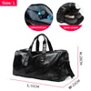 Erkek deri seyahat çantası büyük duffle bağımsız ayakkabılar depolama büyük fitness çantaları çanta bagaj omuz pu duffel213q