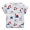 Metros de salto de verão dragão impressão bebê camiseta para meninos meninas de manga curta roupas de algodão crianças tops 210529