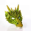 Mardi Gras Halloween Carnaval Pu Pu Foam 3D Chinese Dragon Animal Dragons Mask Cosplay Scary Masks