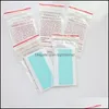 Aessories Tools Produkter60Pieces / 5Sheets / Set Dubbelsidiga Starkt limlim för hudväftband Hårförlängningar Blå färgfall