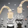 Car Perfume Bottle Air Freshener Diffuser Hanging Fragrance Bottles Pendant Empty Glass Jars for Essential Oils