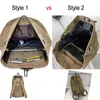 Männliche Taktische Eimer Leinwand Rucksack Brief Druck Große Kapazität Militär Armee Taschen Outdoor Reise Klettern Runde Tasche XA678WD G220308