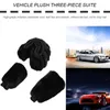 تغطي عجلة القيادة 3pcs Universal Teenering-Wheel Plush Car Winter Faux Gear Gear Cover Cover Cover Accessories Interior