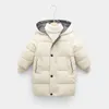 2-12Y Russe Enfants Enfants Vers Le Bas Vêtements D'hiver Adolescents Garçons Filles Coton-Rembourré Parka Manteaux Épaissir Chaud Long Vestes 210916