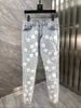 Mężczyzna Designer Jeans Multiple Style Mężczyźni Dżins Diament Dekoracji Haft Wąż Vintage Spodnie Moda Slim-Neg Holes Motocykl Biker Jean