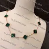 45CMFashion Classic Agate Four Leaf Clover Necklace Long 10 Flowers Pendant MotherofPearl for WomenGirls Valentine039s Moth2231241