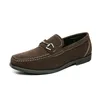 Jurk schoenen mannen groen suède loafers casual business flat slip op formele zachte comfortabele rij sociale schoen