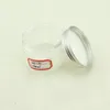 Flaconi da imballaggio trasparenti trasparenti da 120 ml con coperchio in alluminio Barattolo vuoto per la conservazione del miele per alimenti Vaso contenitore per crema per trucco cosmetico