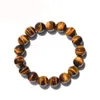 Naturstenpärlor Buddha Strands Armband Brown Tiger Eyes Yoga Meditation Braclet för män Kvinnor Hand Smycken