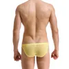 Transparente Herren-Slips aus sexy Eisseide, ultradünn, bequem, Low Rise, männlich, Mini-Unterhose, Bikini-Unterhose