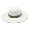 Chapéus clássicos do fedora da borda larga de 9,5 cm para mulheres inverno quente Derby Derby vestido chapéu decorar chapéu formal