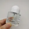 Boş Parfüm Atomizer Yuvarlak Beyaz Siyah Doldurulabilir Sprey Pompası Şişe Kozmetik Konteyner 30 ml Cam 10 adet