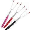 5pcs/set Durable BBQ Forks Easy to Carry Hit Color Telescoping Barbecue Marshmallow Roasting Sticks Outdoor RRE11514