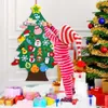 Kids DIY Felt Christmas Tree Merry Christmas Decorations For Home Christmas Ornaments Navidad 2022 Year Gifts Xmas Tree 211012