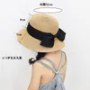 Family Matching Summer Hats Big Bow Bohemia Mom And Me Straw Foldable Hat For Kids Women Girl Star Sun Caps Beach Accessories