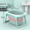 Baignoires Sièges Bébé Brillant Enfants Pliant 0-10Y Baignoire Hauteur 44cm Siège Bébé Isolation Antidérapant Rangement Facile Enfant Élargir Seau