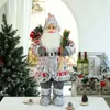 Dekoracje świąteczne Santa Claus Lalki Stały Figurka Wakacje Dekoracja Układ Okno Decor Decor Dzieci Zabawki