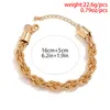 Цепочка звена Kunjoe Fashion Simple Twisted Rope Bracelet для женщин мужские мужские