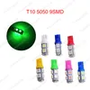 50PC / LOT GREEN T10 W5W 5050 9SMD Bilkil LED-lampor Ersättningslampor Dörrläsning Tail Box License Plate Lights 12V