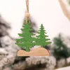 Jul hängsmycke trä målade färgstark bil xmas träd droppe ornament dekorationer för hem barn leksaker gåva nytt år