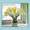 En gros 30 Pcs Real Touch Décoratif Fleurs Artificielles Calla Lily Bouquets Bouquet De Mariage Fournitures De Fête 20 Couleurs Drop Delivery 2021 W