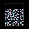 Gift Wrap 200pcs Love Heart Printing Candy Bags Valentines Day Biscuits Packaging Translucent Self Adhesive Cookies Pouch