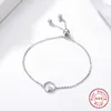 Véritable 925 Sterling Sweetheart Coeur En Cercle Chaîne Bracelets Pour Femmes De Luxe Authentique 925 Bijoux En Argent